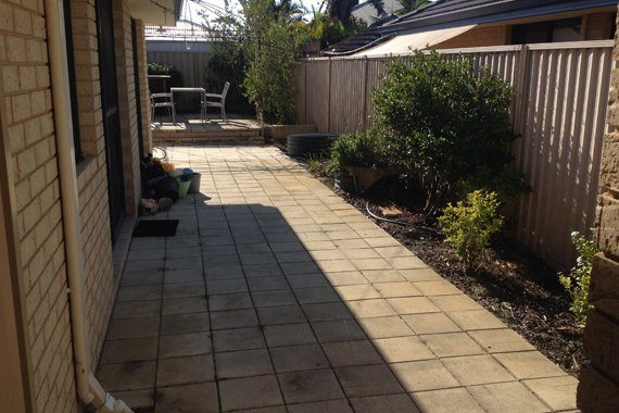 Paved backyard in Canning vale weed free