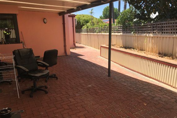 Curtin uni accommodation exterior, weed free after garden maintenance